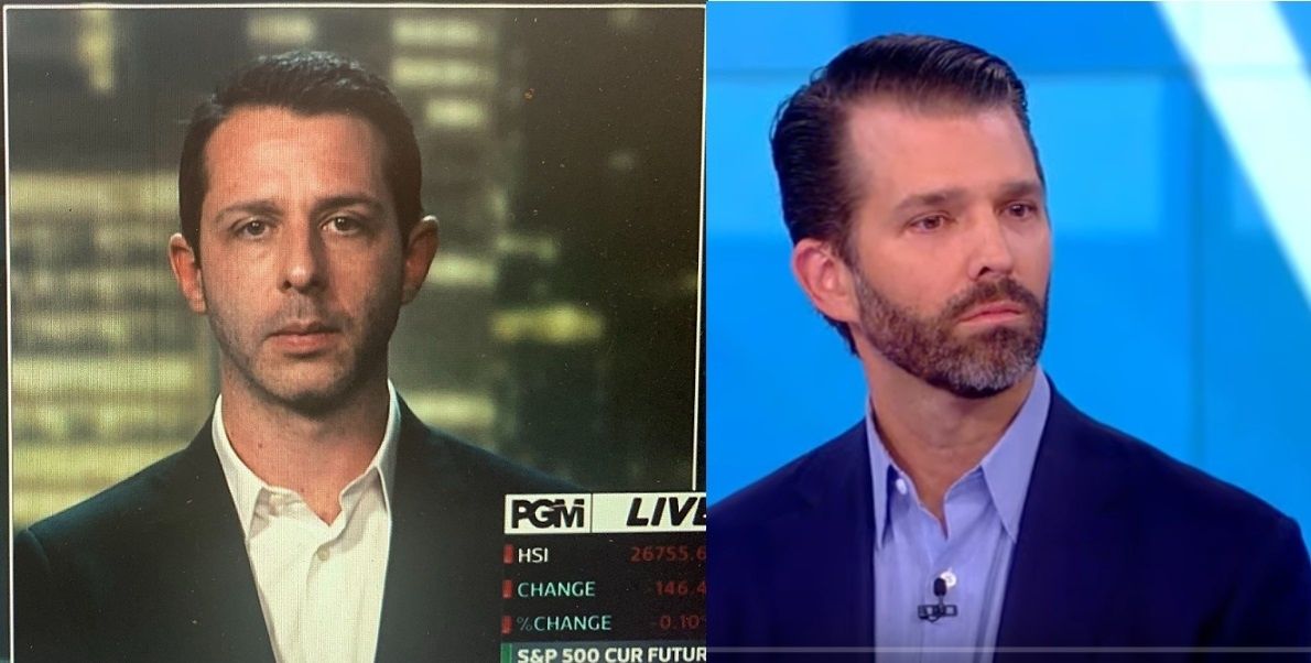 Kendall Roy and Trump Jr.