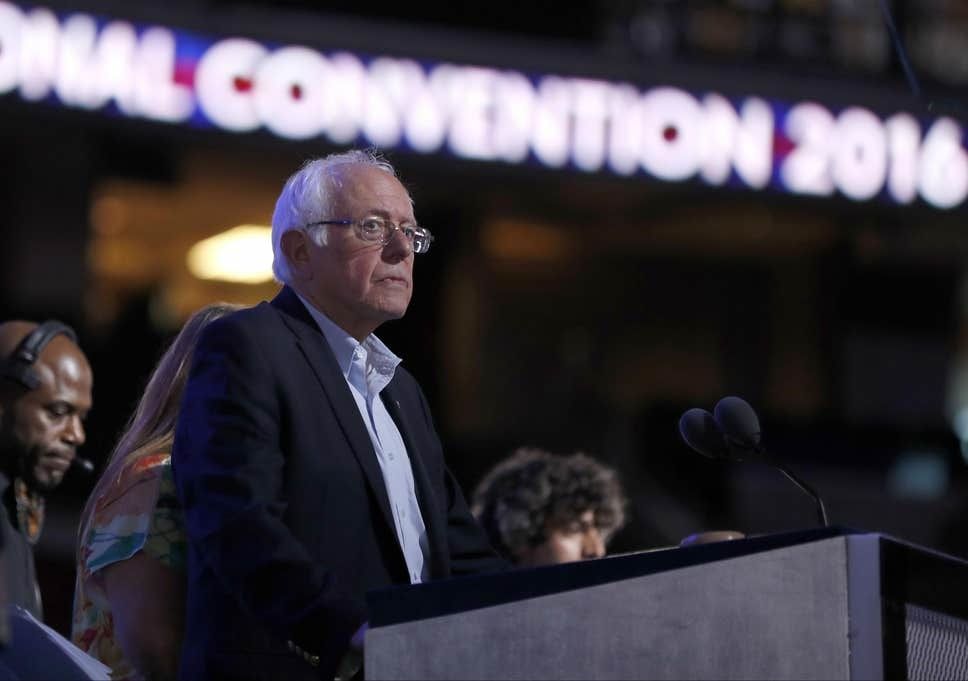 Bernie Sandrs at the 2016 Democratic National Convention
