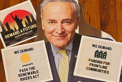Chuck Schumer Rallies for Climate Justice
